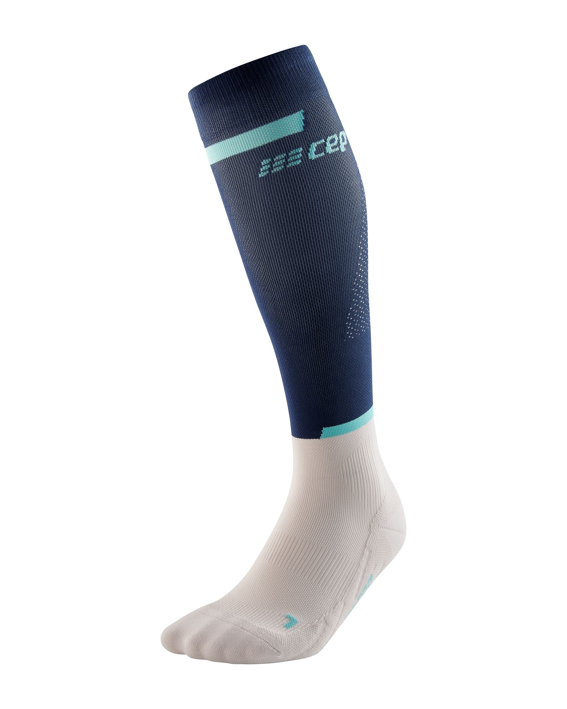 CEP The Run Compression Tall Socks 4.0, Men Blue/Off White III 
