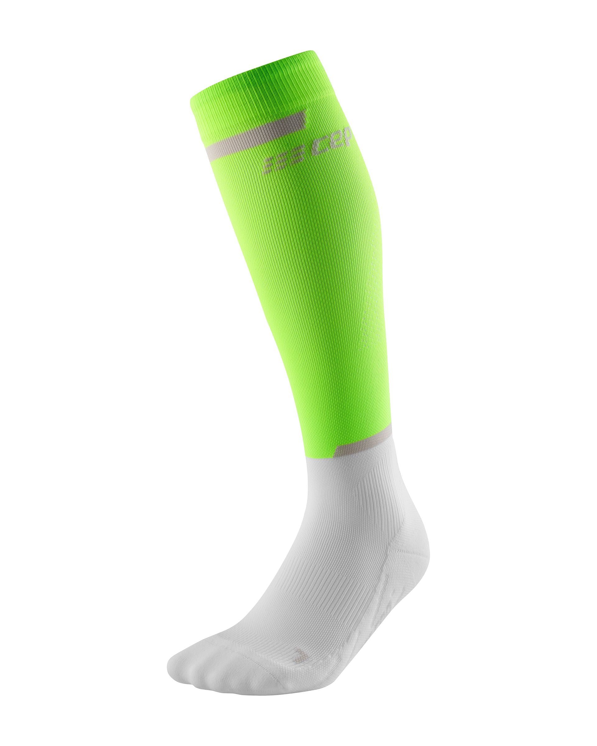 CEP The Run Compression Tall Socks 4.0, Men Lime Green/White III 