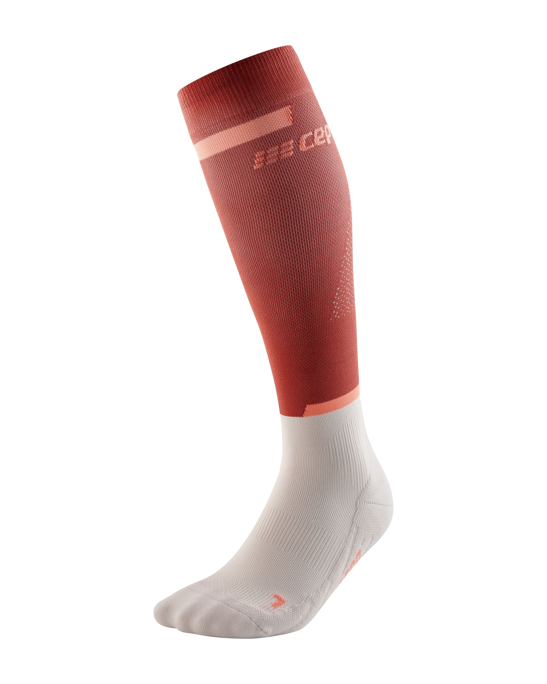 CEP The Run Compression Tall Socks 4.0, Women Red/Off White II 