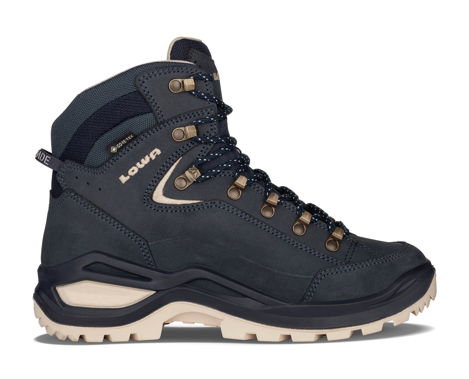 Lowa Women's Renegade EVO GTX Mid Hiking Shoes - Slateblue/Dune