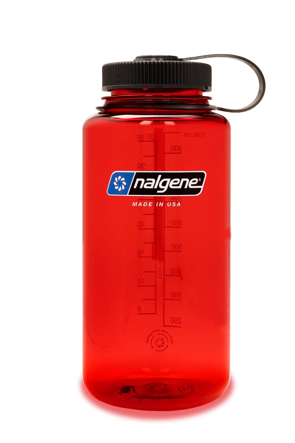 Nalgene 32oz Wide Mouth Sustain Water Bottle Red 