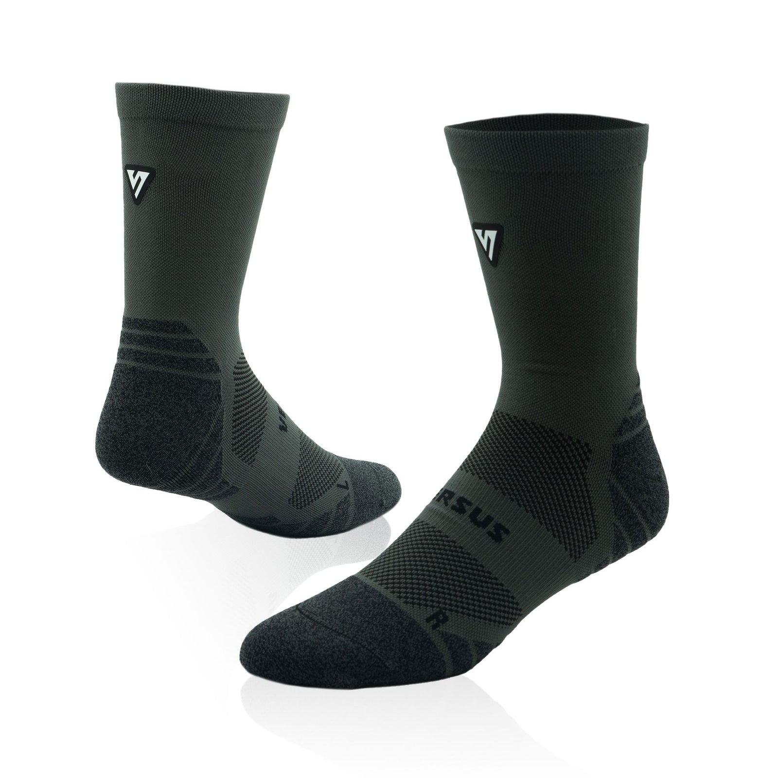Versus Classic Charcoal Active Crew Tab Socks Classic Charcoal 4-7 
