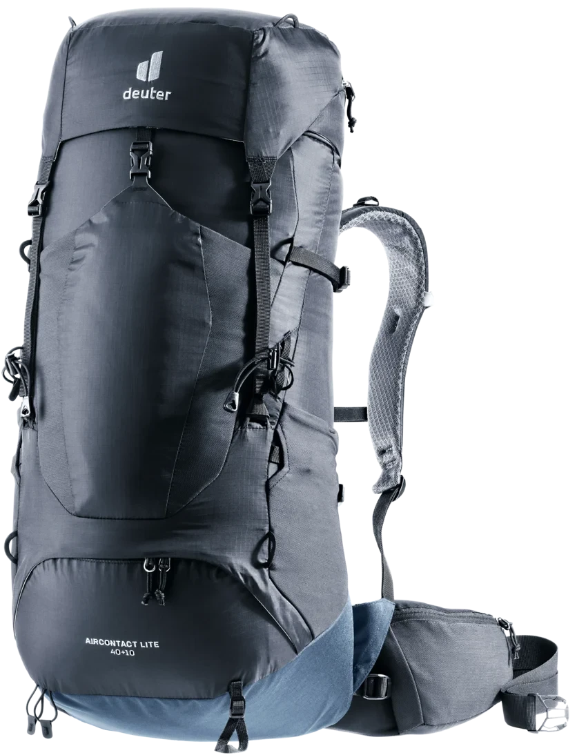 Deuter Aircontact Lite 40+10 Backpacking Pack Black-Marine 