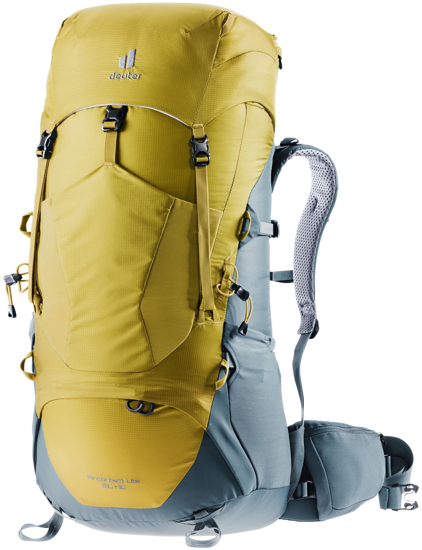 Deuter Aircontact Lite 50+10 Backpacking Pack Turmeric-Teal 