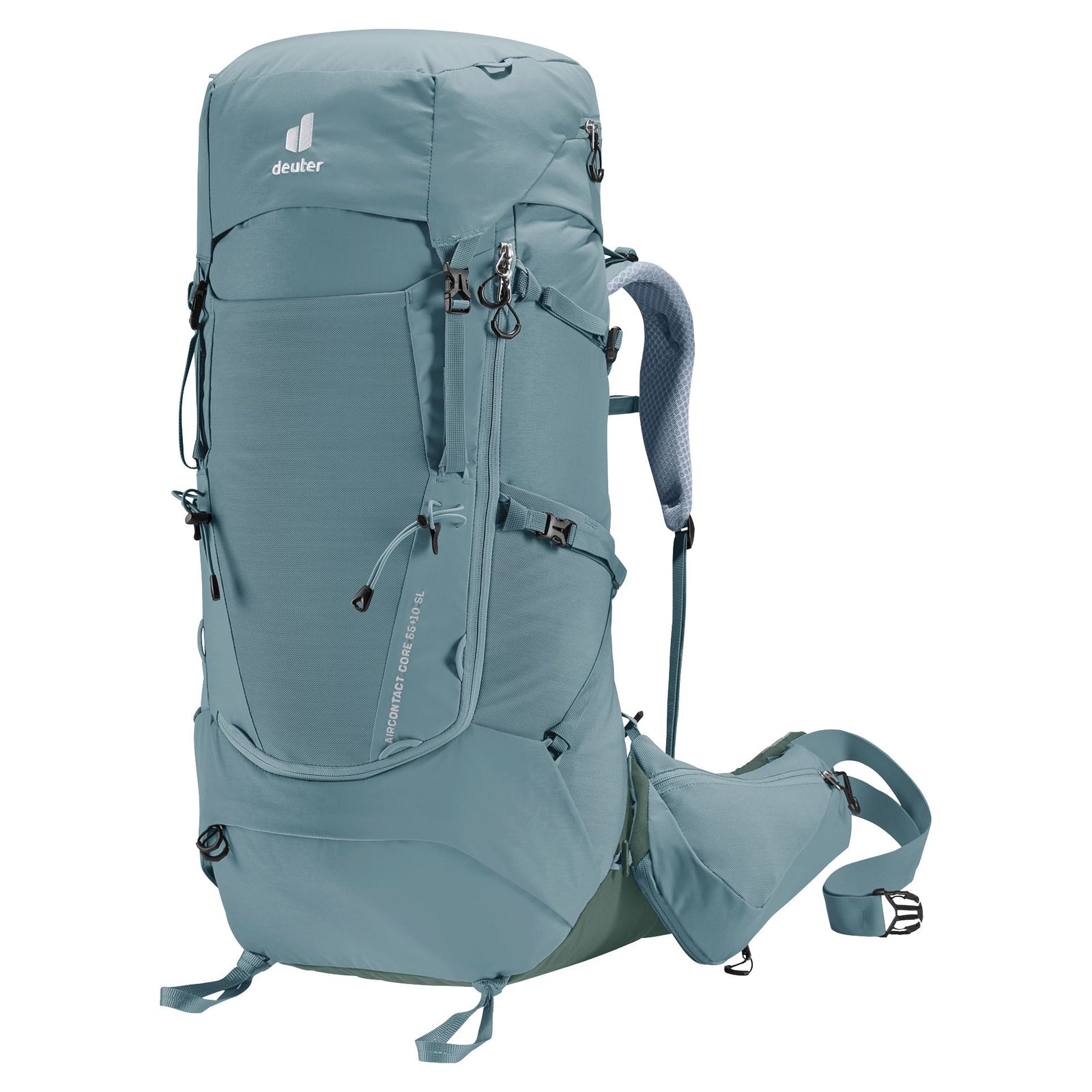 deuter aircontact 55 10 backpacking pack Core 55+10 SL Backpack Grove/Ivy 335142612140 The hip fins distribute the weight evenly Deuter Aircontact 55+10L Backpack -