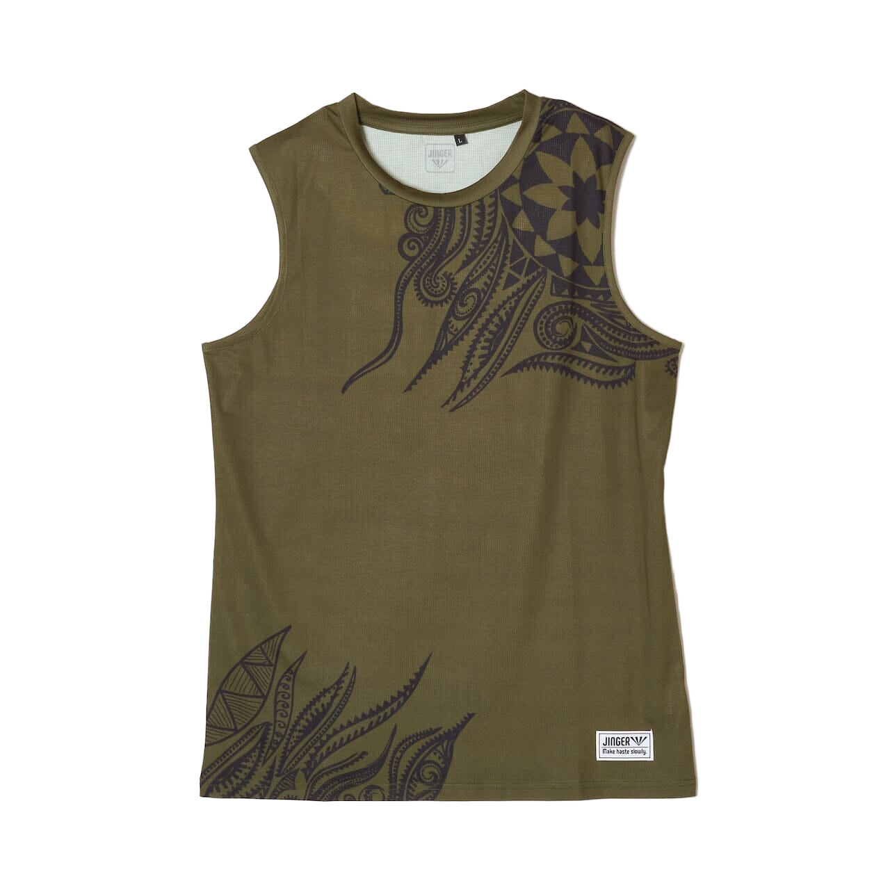 Jinger Men's Tanktop JM-6024 Khaki S 