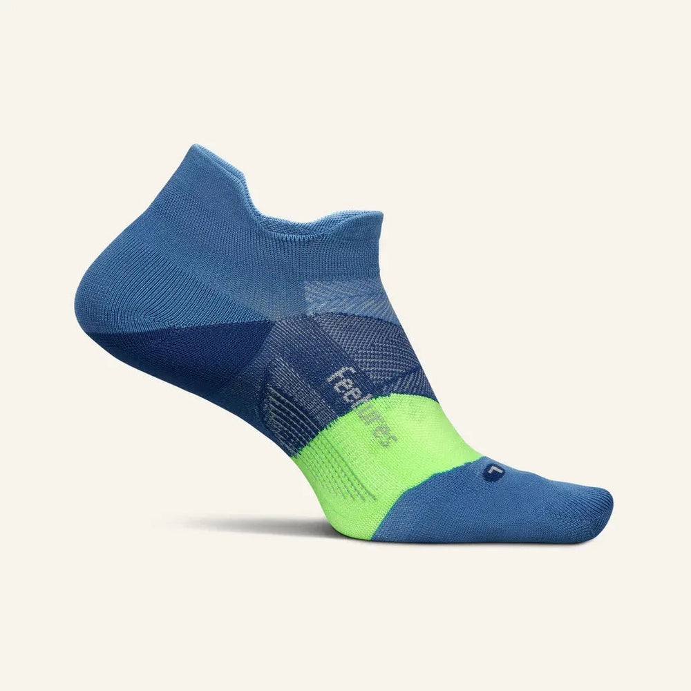 Feetures Elite Light Cushion No Show Tab Socks Bahama Blue Small 