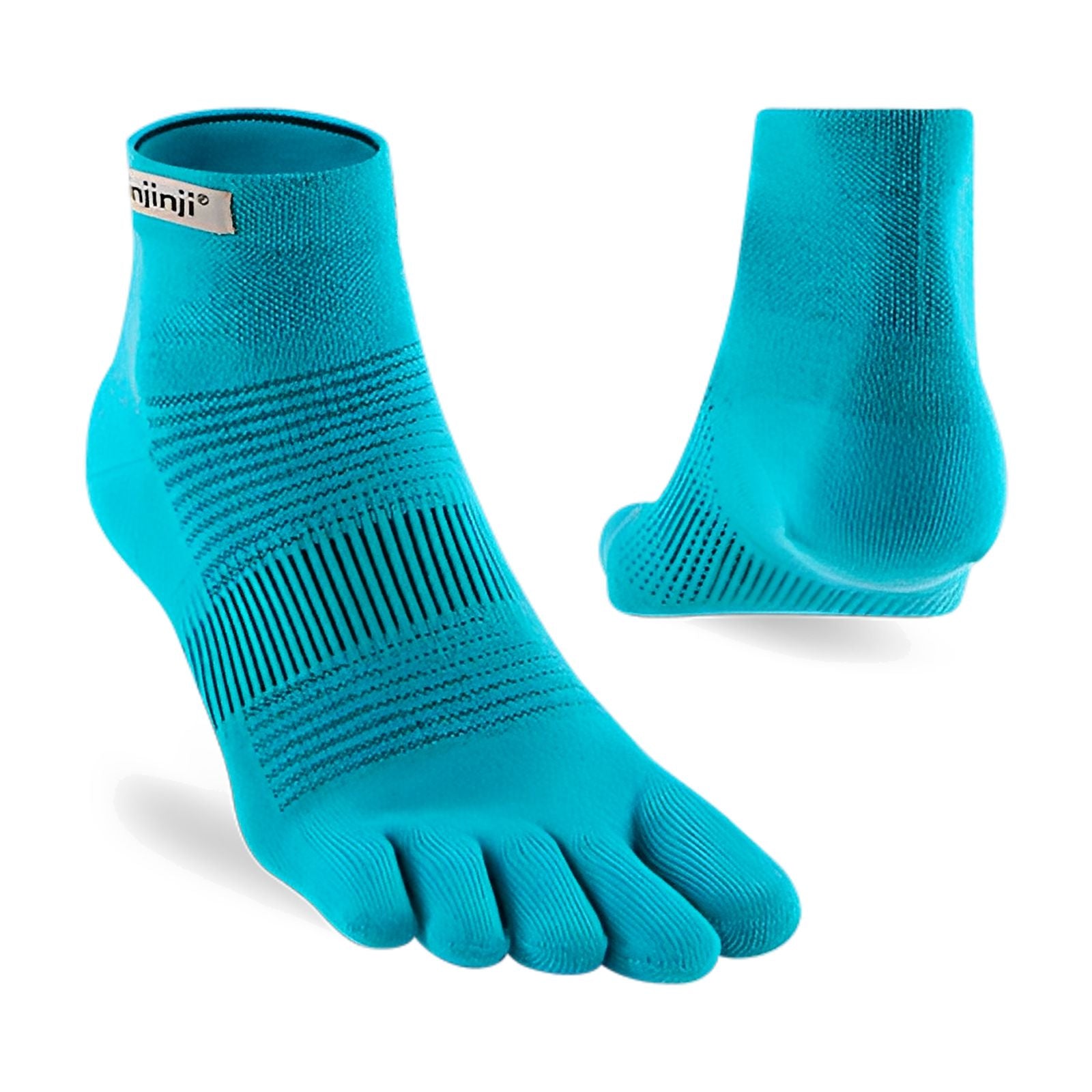 Injinji Run Lightweight Mini‑Crew Socks Pacific Blue S 