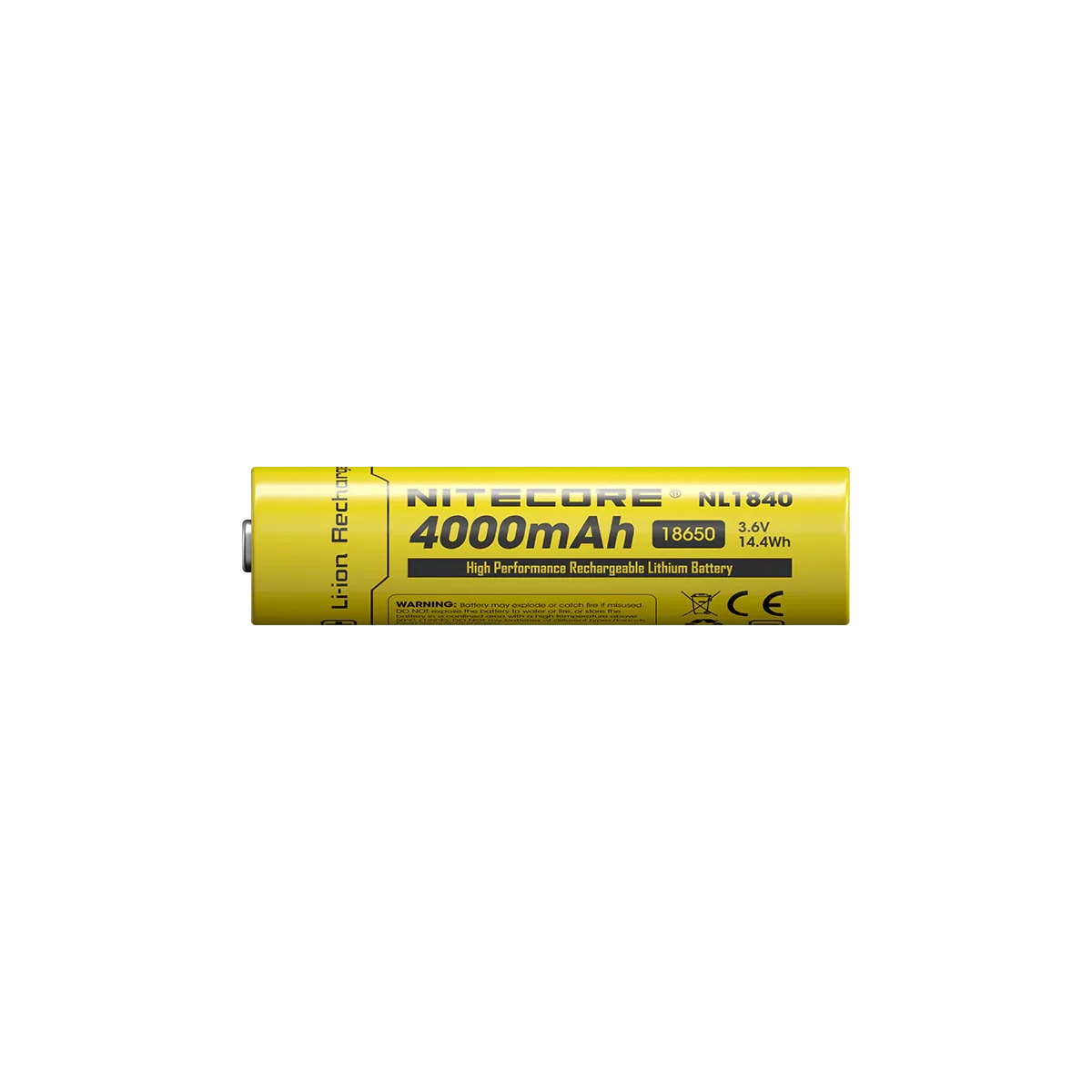 Nitecore NL1840 4000mAh 18650 High-Performance Li-Ion Rechargeable Battery 