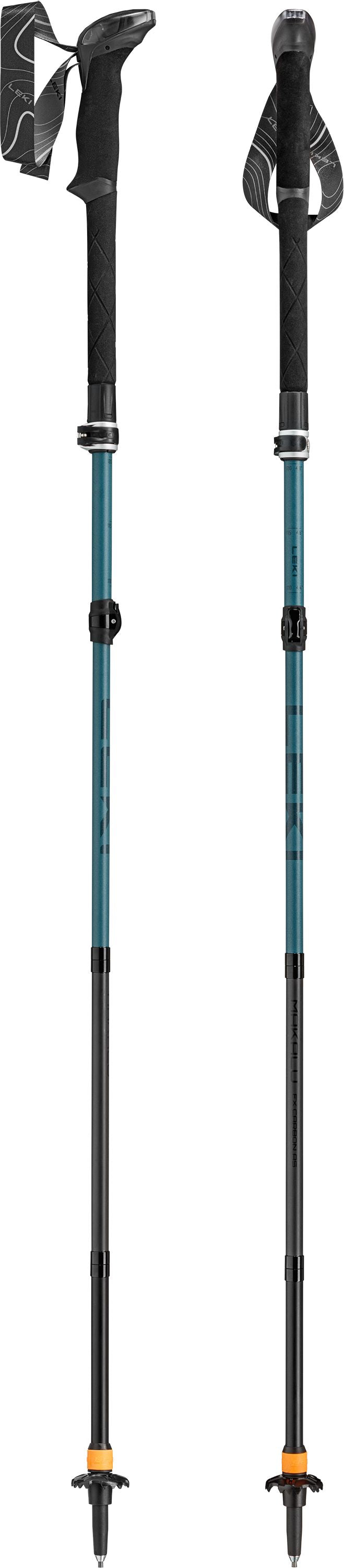 LEKI Makalu FX Carbon AS Unisex Trekking Poles 2026 (1 Pair) Greenblue Light/Greenblue Dark/Black 100-120 cm 