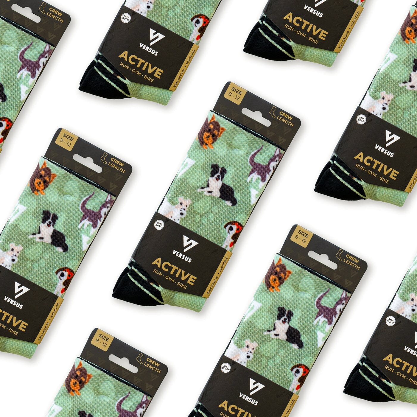Versus Dogs 2.0 Active Crew Socks 