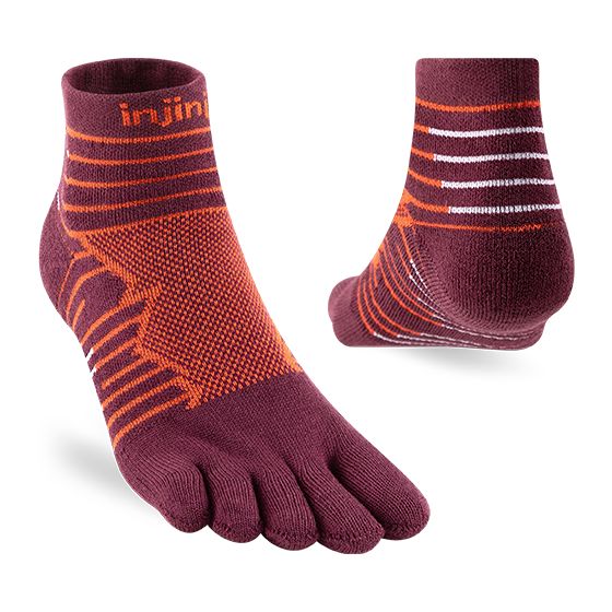 Injinji Ultra Run Mini-Crew Socks Mahogany S 