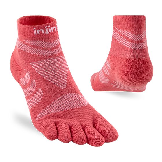 Injinji Women's Ultra Run Mini-Crew Socks Coral XS/S 