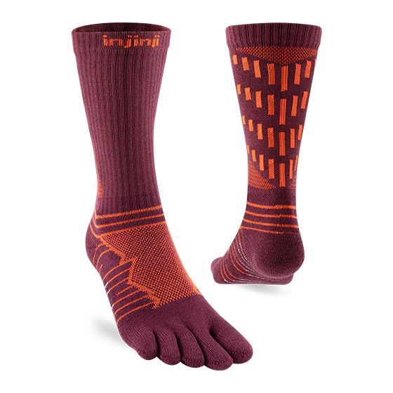 Injinji Ultra Run Crew Socks Mahogany S 