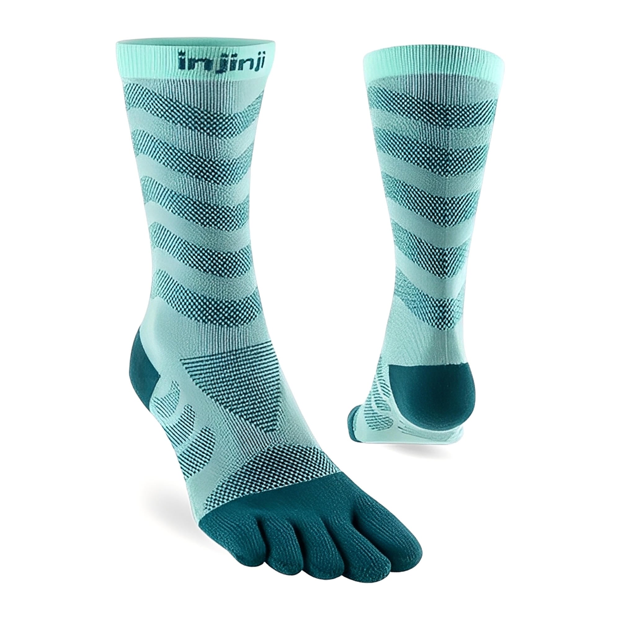 Injinji Women's Ultra Run Crew Socks Pacific Blue XS/S 