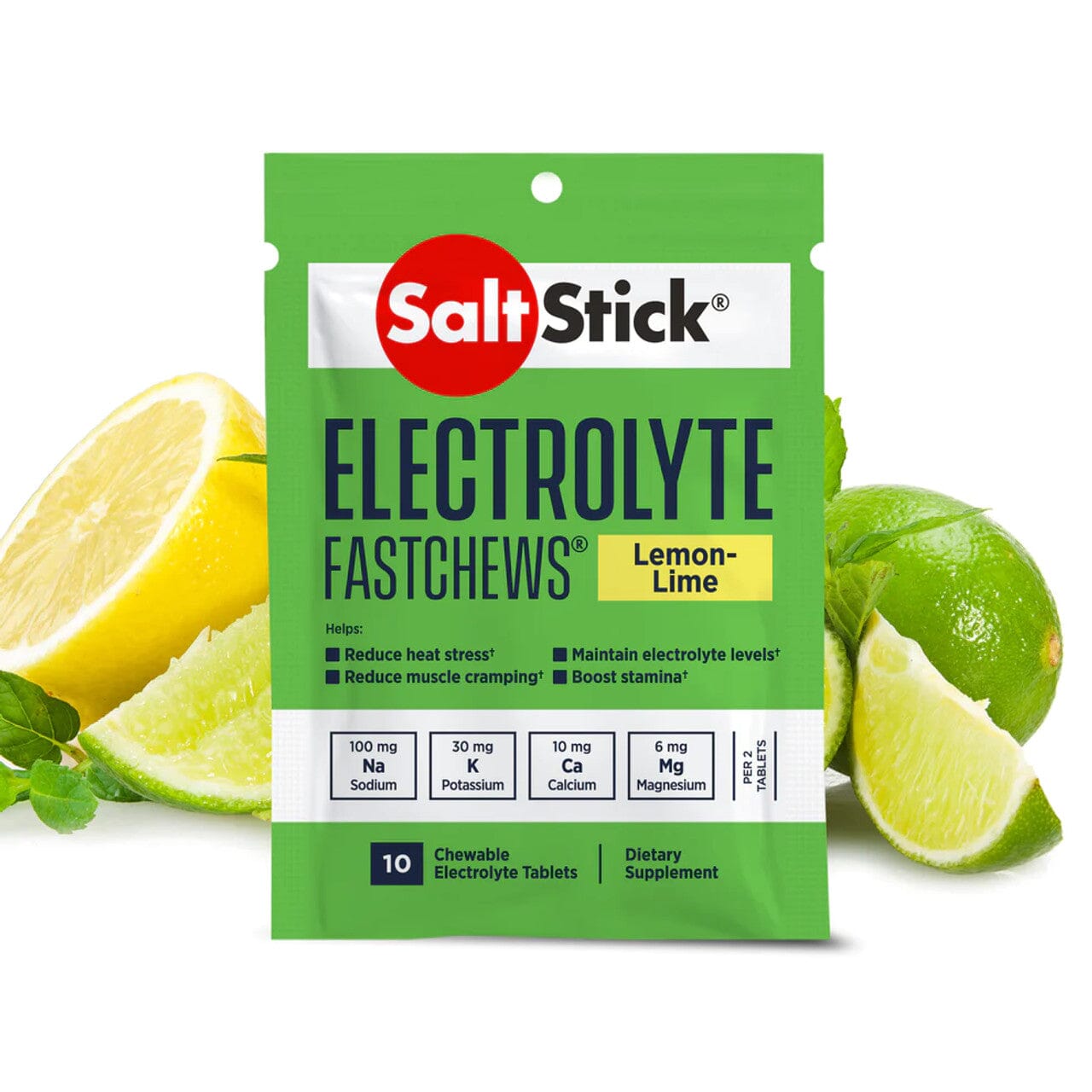 SaltStick Fast Chews 10ct Pack Lemon Lime 