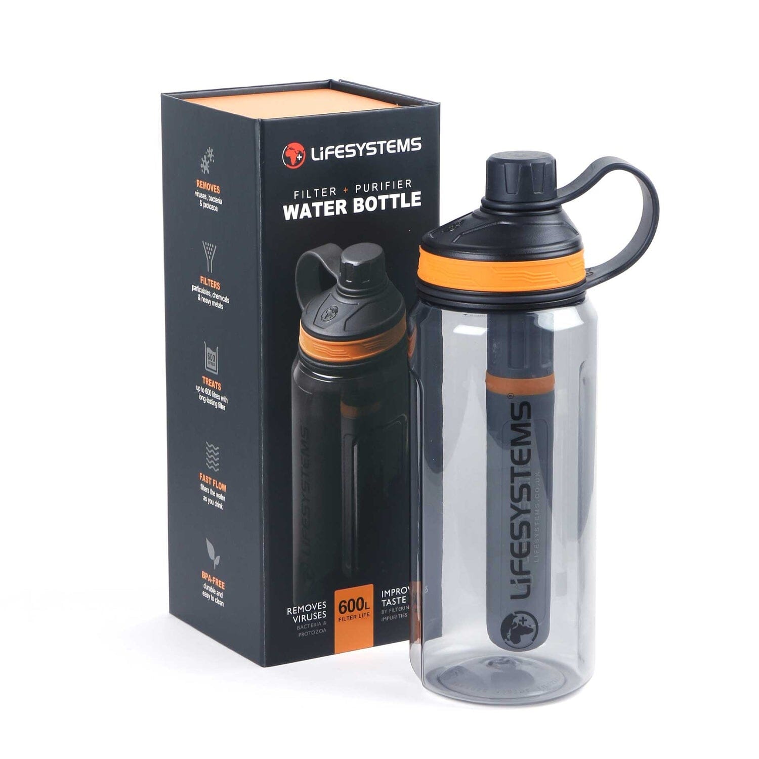 Lifesystems Water Filter Purifier Bottle 