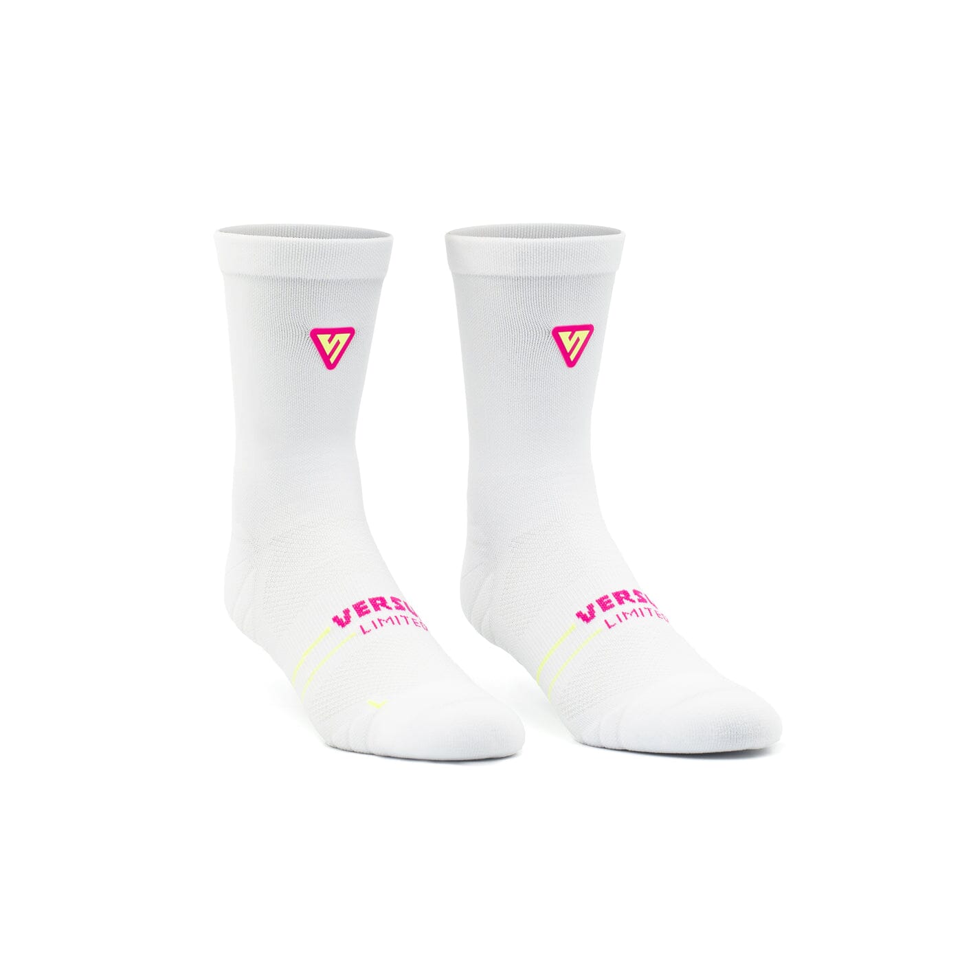Versus Pink-Lime Limited Edition Active Crew Tab Socks 
