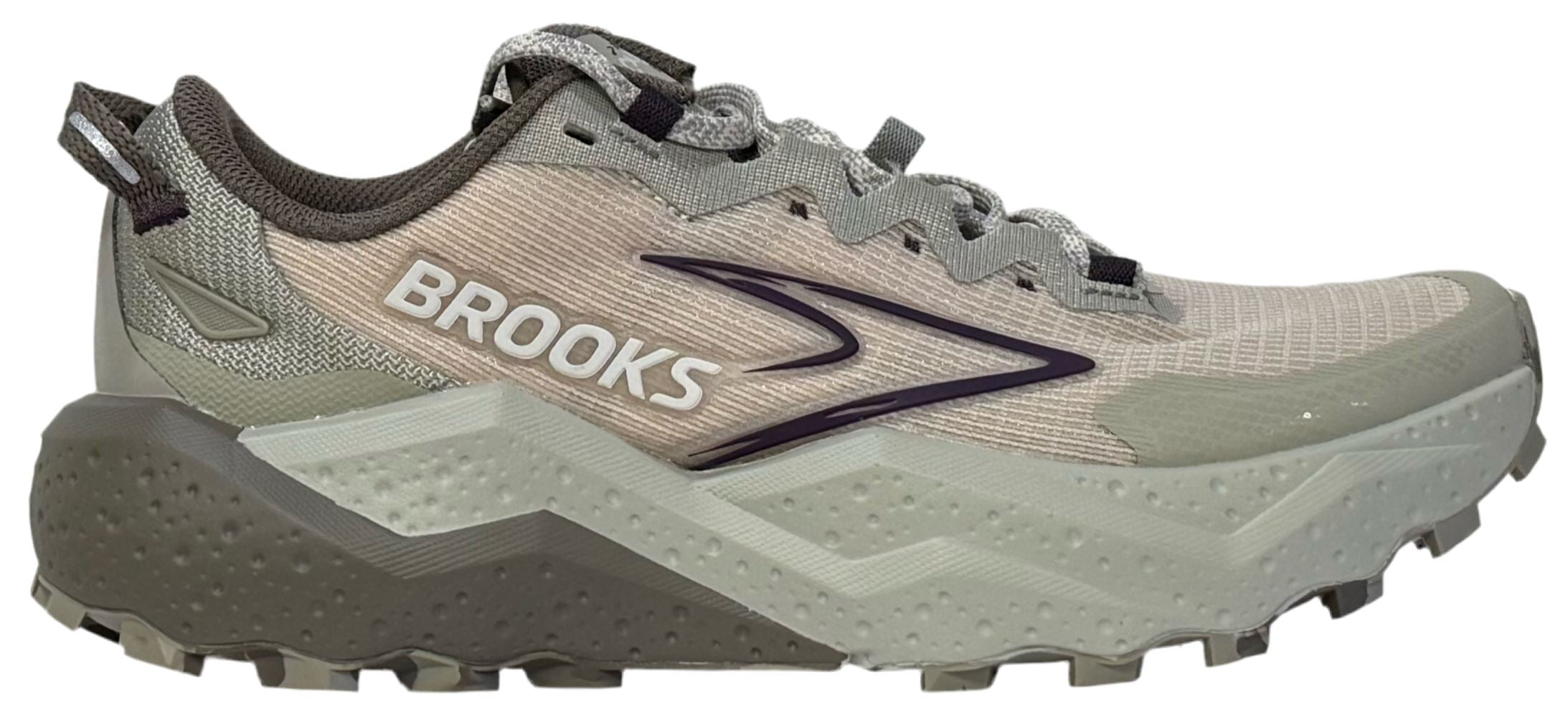 Brooks Women's Caldera 8 Trail Running Shoes Almond Peach/Falcon/Coconut Medium (B) US 7