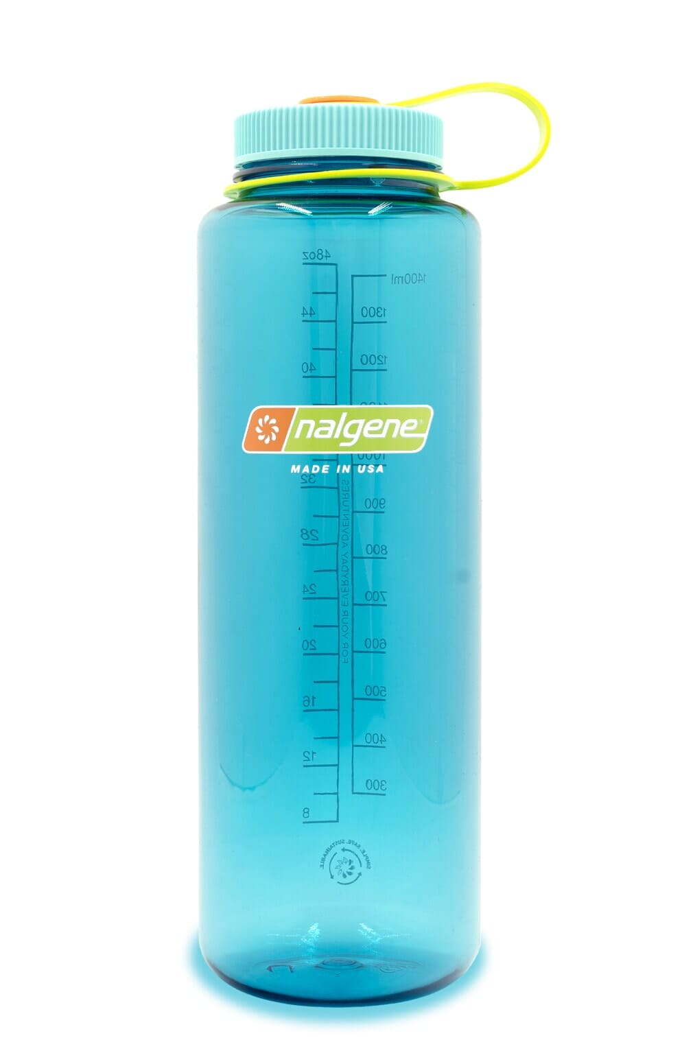 Nalgene 48oz Wide Mouth Sustain Silo Bottle Cerulean 