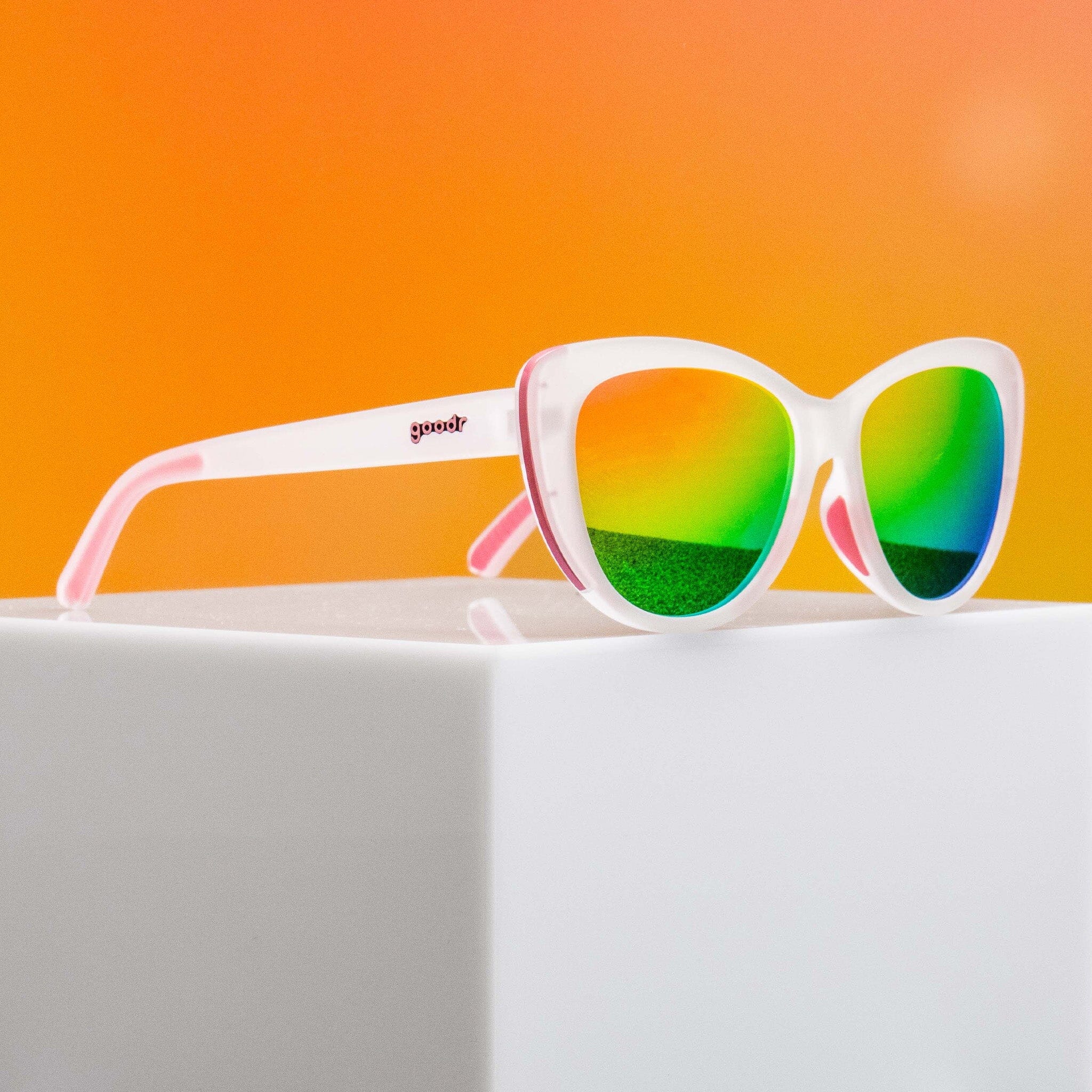 goodr Glam G - Sports Sunglasses - Rainbow Runway Ready 