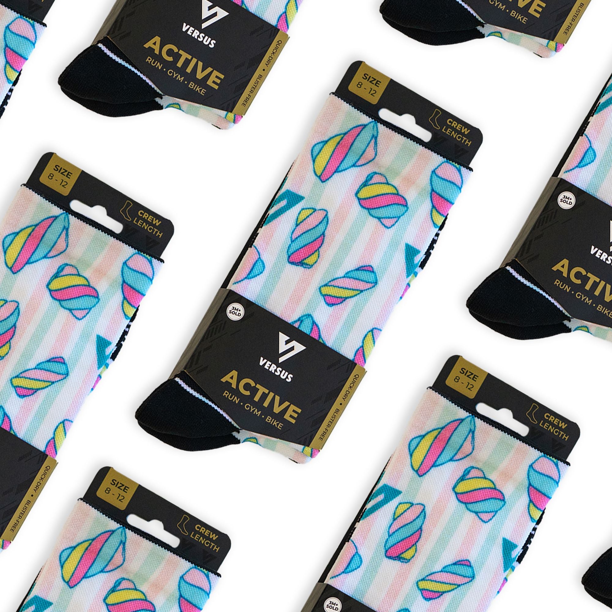 Versus Marshmallows Active Crew Socks 