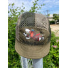 CACHALOT cycleworks FLYING BECKY Linen Hand Paint Jet Cap – Brown