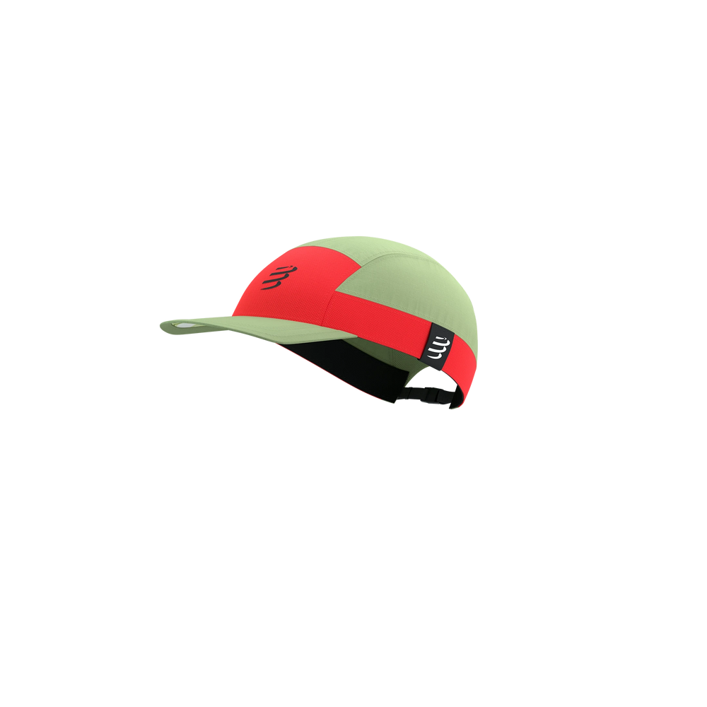 Compressport 5 Panel Light Cap Nile/Fluo Red 