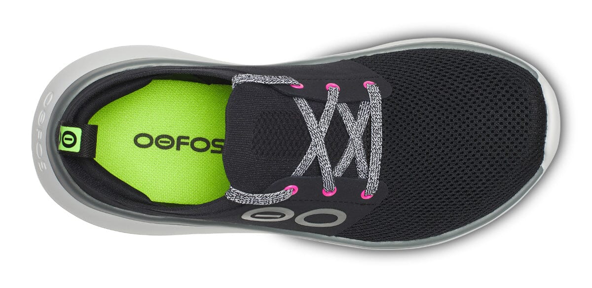 OOFOS Women's OOmy Stride - White Black 