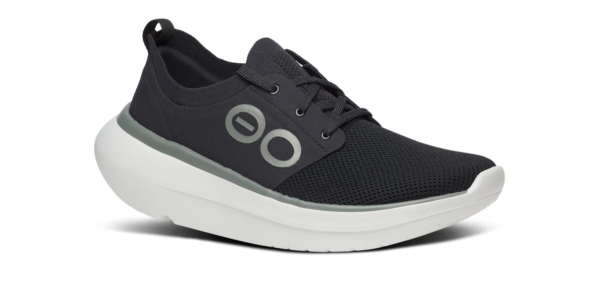 OOFOS Men's OOmy Stride White & Black US 8 
