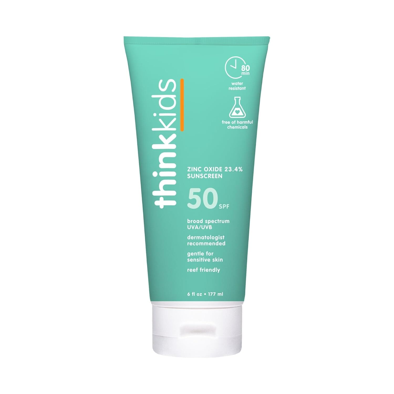 Thinksport Kids Safe Sunscreen SPF 50+ 6Oz 