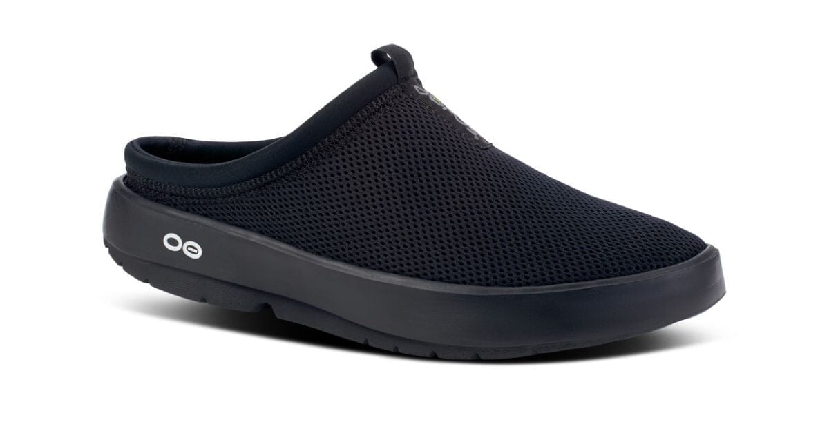 OOFOS Men's OOcoozie Sport Mule - Black Black US M9 EU 42 