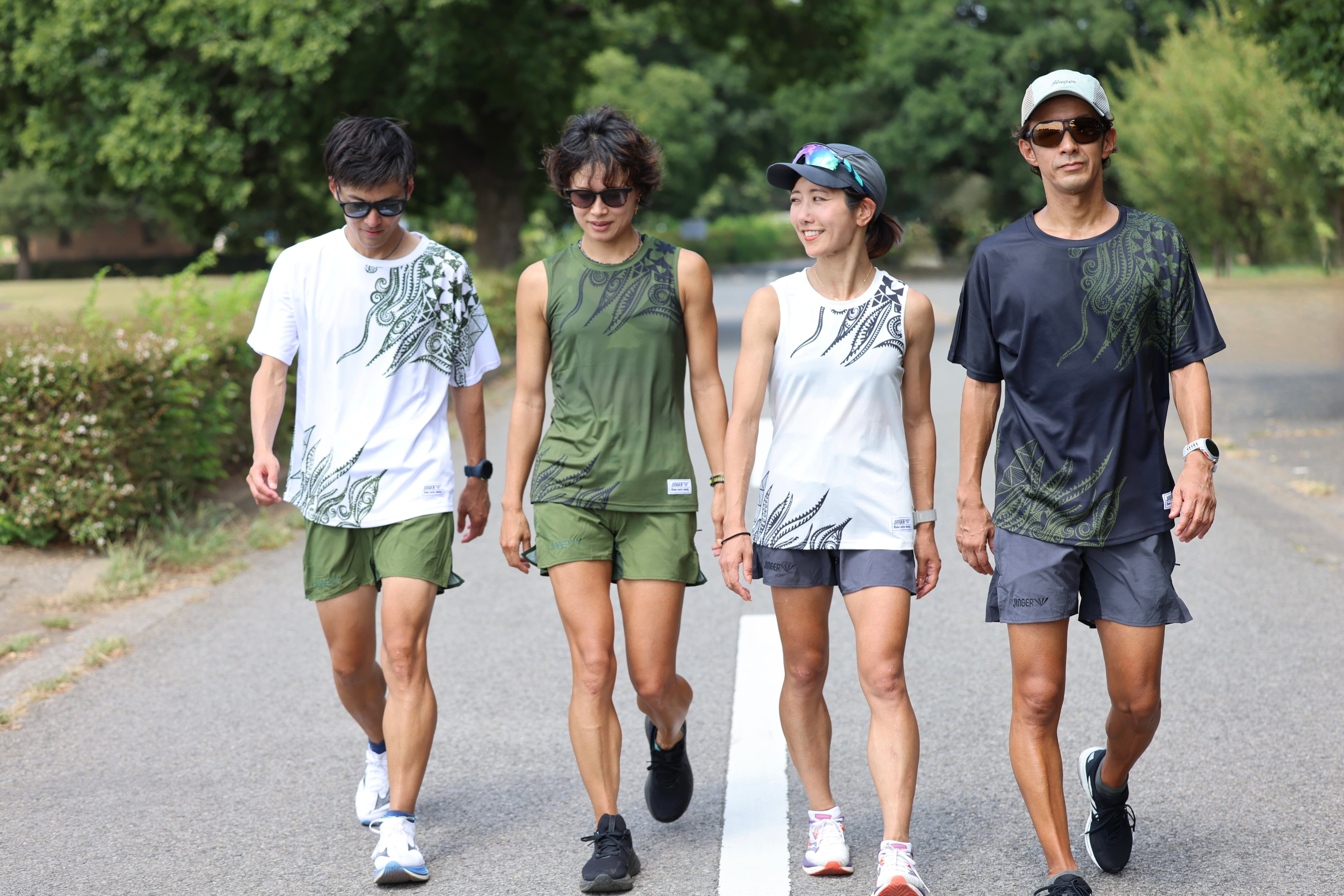 JINGER Unisex Multi-Pocket Running Shorts J-2066 