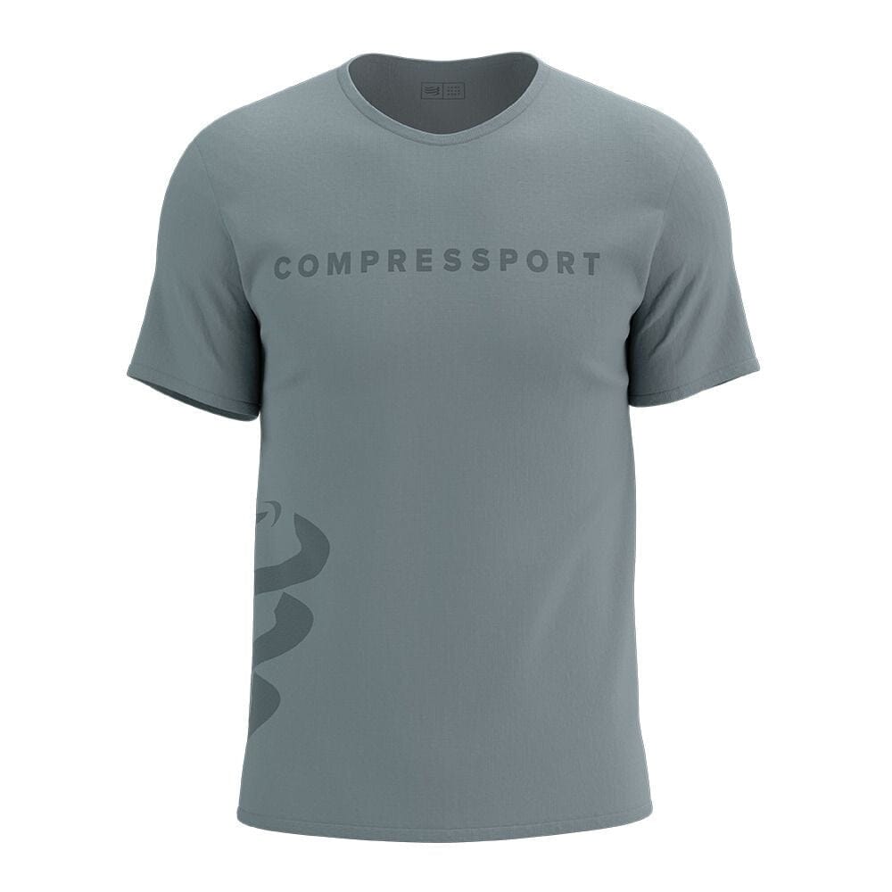 Compressport Men's Training SS Logo Tshirt Alloy/Steel Gray S 