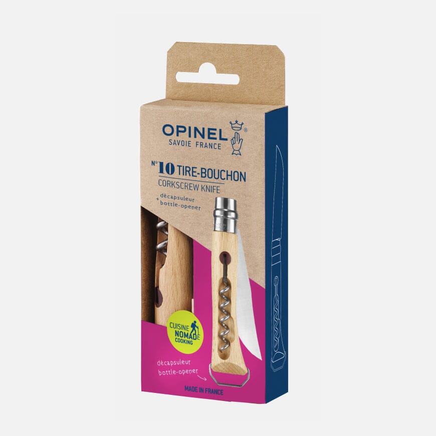 Opinel Pocket Knife N°10 Corkscrew Bottle Opener 