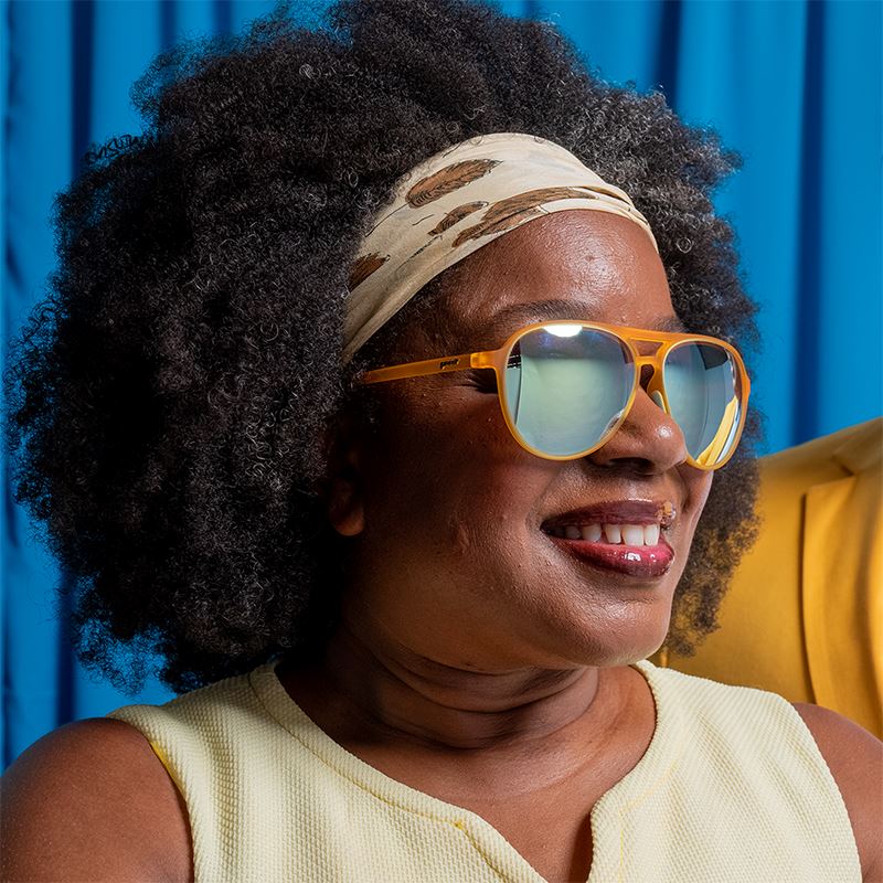 goodr MACH G - Sports Sunglasses - Cheesy Flight Attendant 