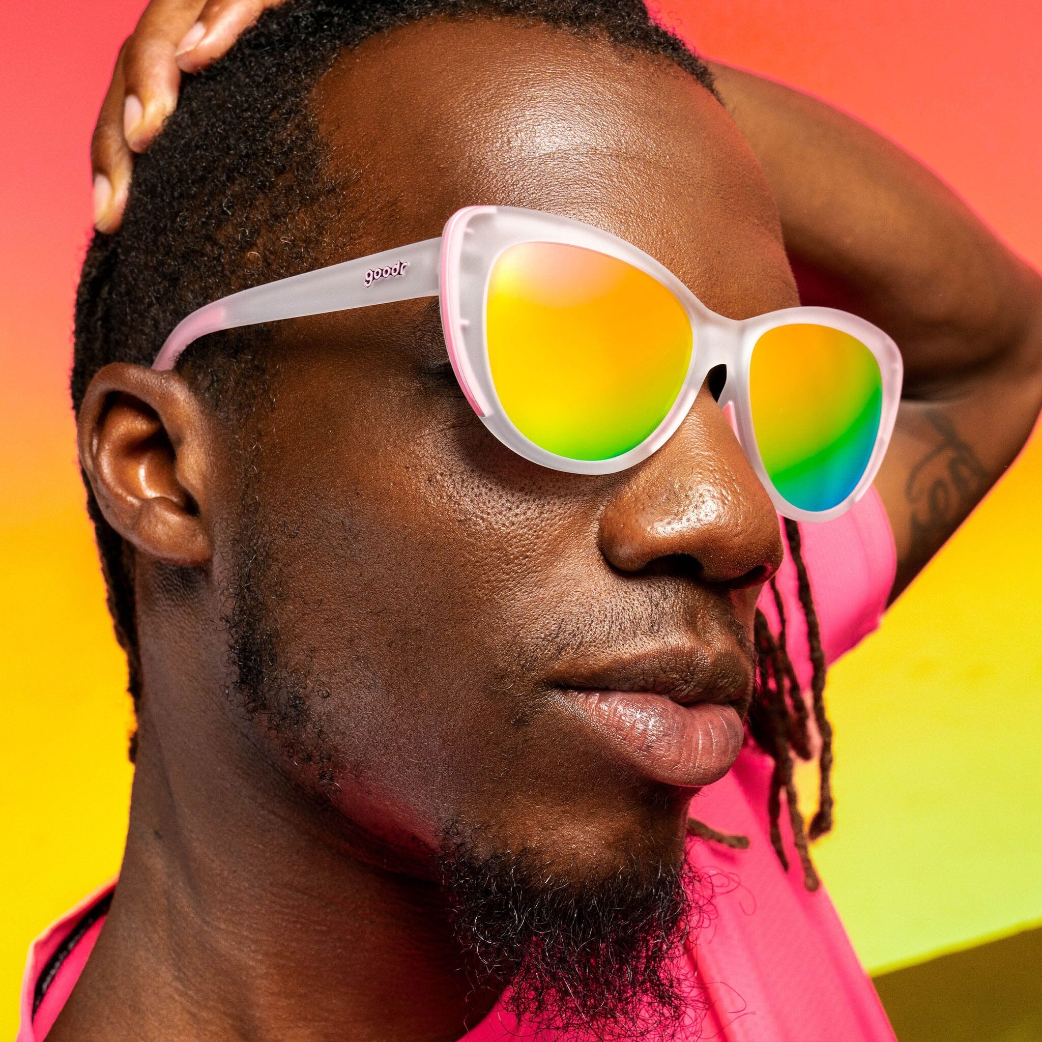 goodr Glam G - Sports Sunglasses - Rainbow Runway Ready 