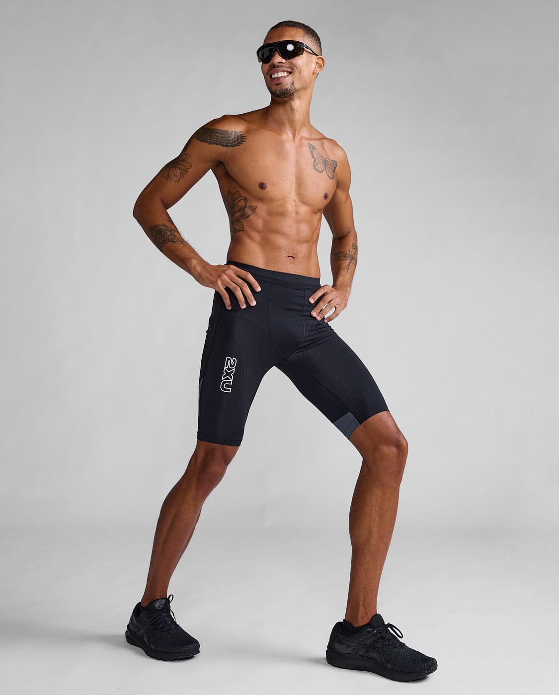 2XU Men's Light Speed React Compression Shorts MA7050B 