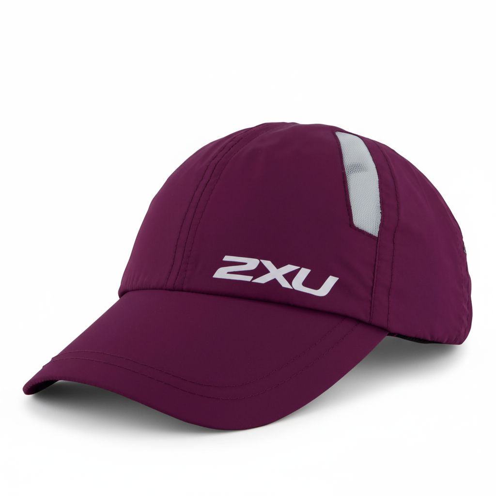 2XU Unisex Run Cap UQ5685F Beet/White One Size 