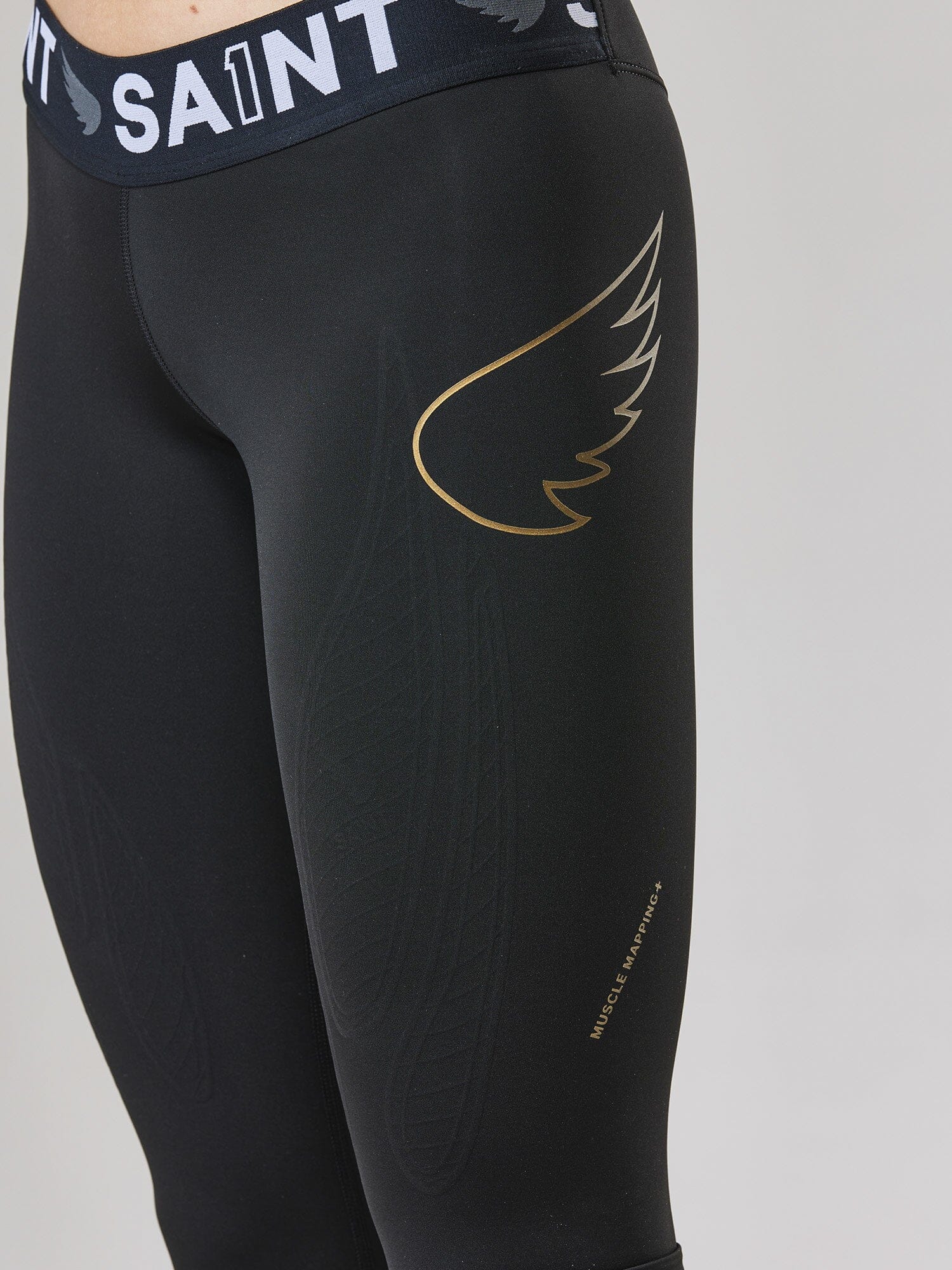 SA1NT Women's P1 Elite Compression Tights - Low Rise - Black