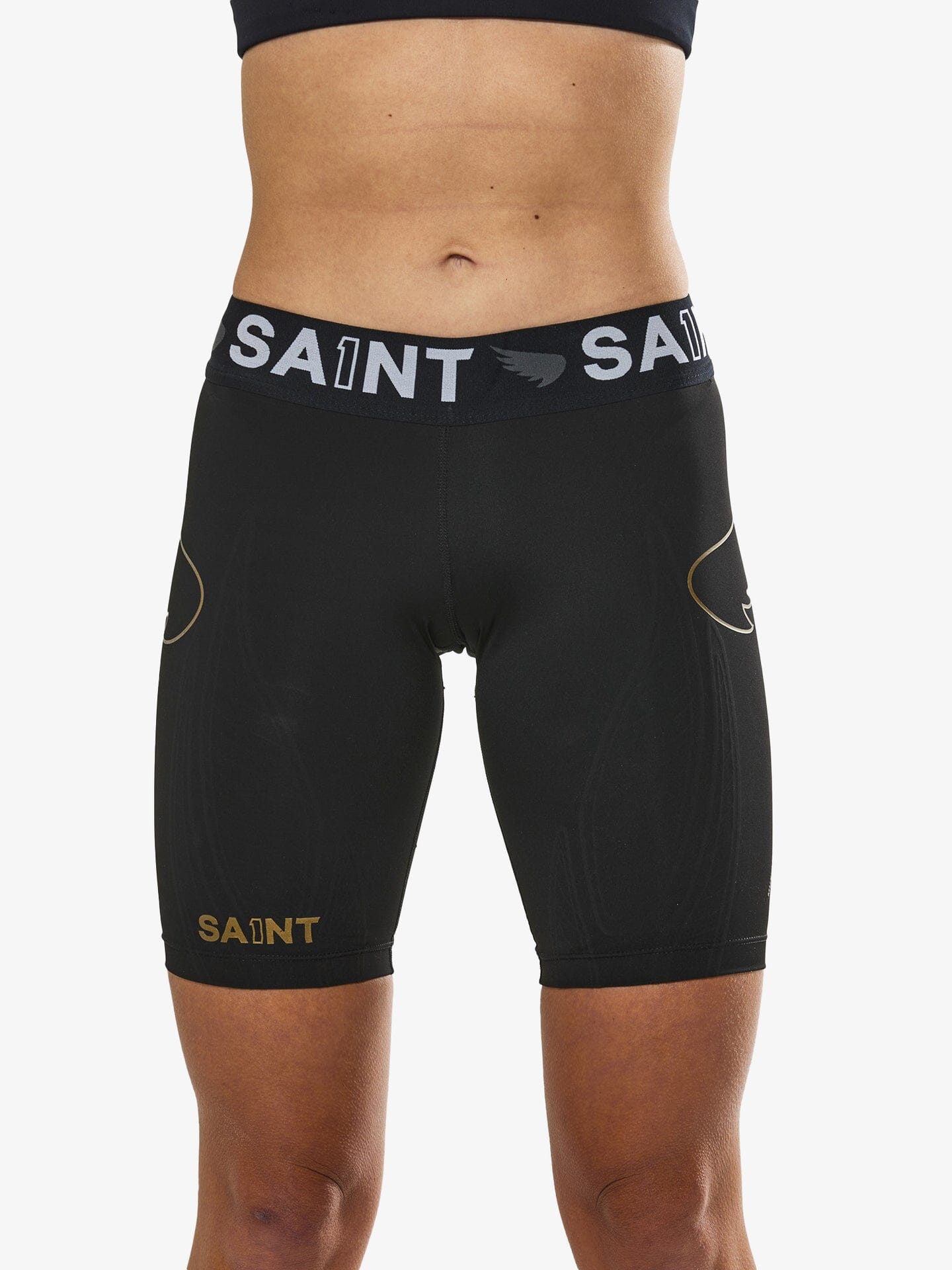 SA1NT Women's P1 Elite Compression Shorts - Low Rise Black XS 