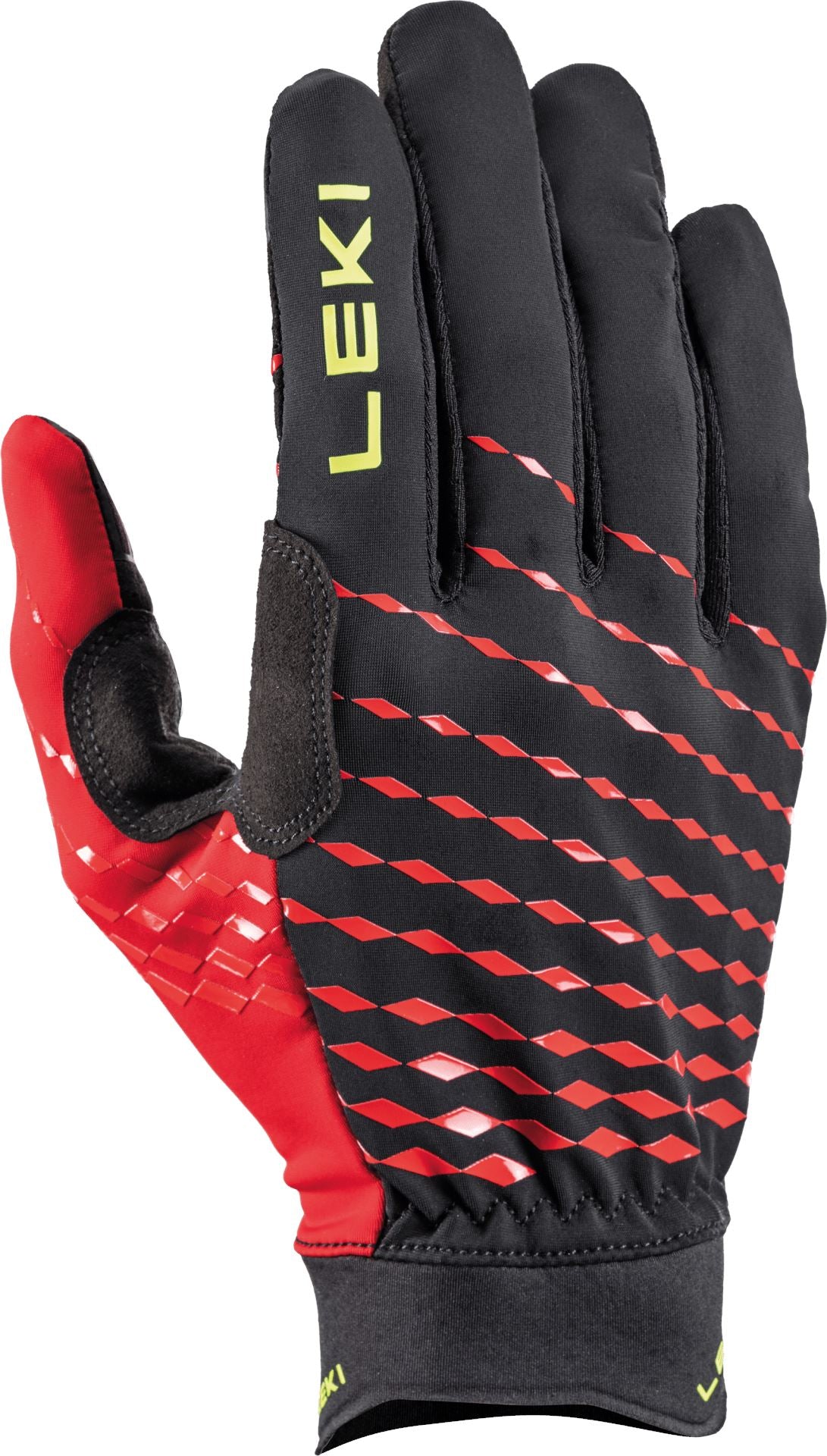 LEKI Ultra Trail Breeze Gloves Black/Red/Neon Yellow 6.0 