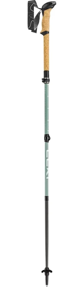 LEKI Makalu FX Carbon Hiking Poles 2026 (1 Pair) Natural Carbon/Grey Green/White 100-120cm 