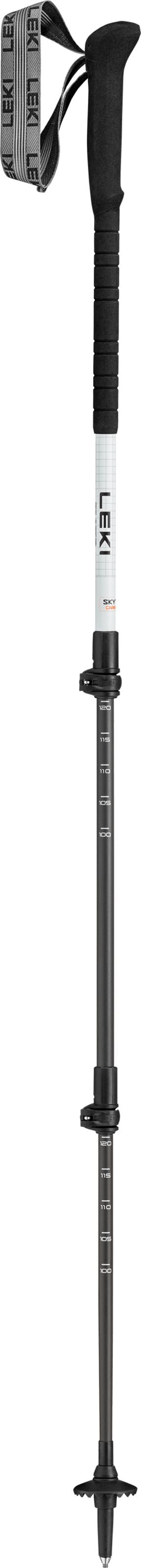 LEKI Skytera Carbon Lite Hiking Poles (1 Pair) White Black/Neon Orange Natural Carbon/Orange 100-135cm 