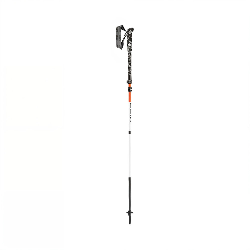 LEKI Skysolo FX Carbon Hiking Poles (1 Pair) Neon Orange/White/Black 120-140cm 