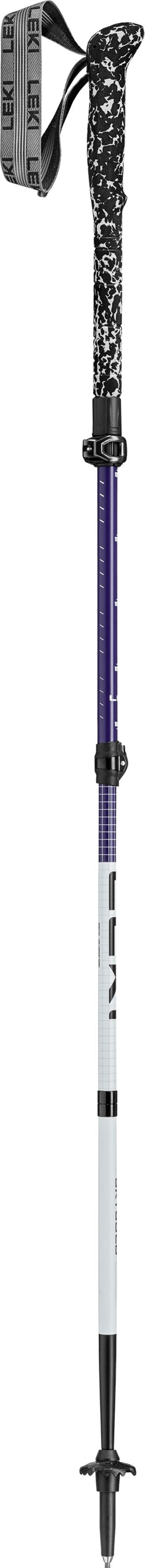 LEKI Skysolo FX Carbon Hiking Poles (1 Pair) White/Blue Purple/Black 100-120cm 