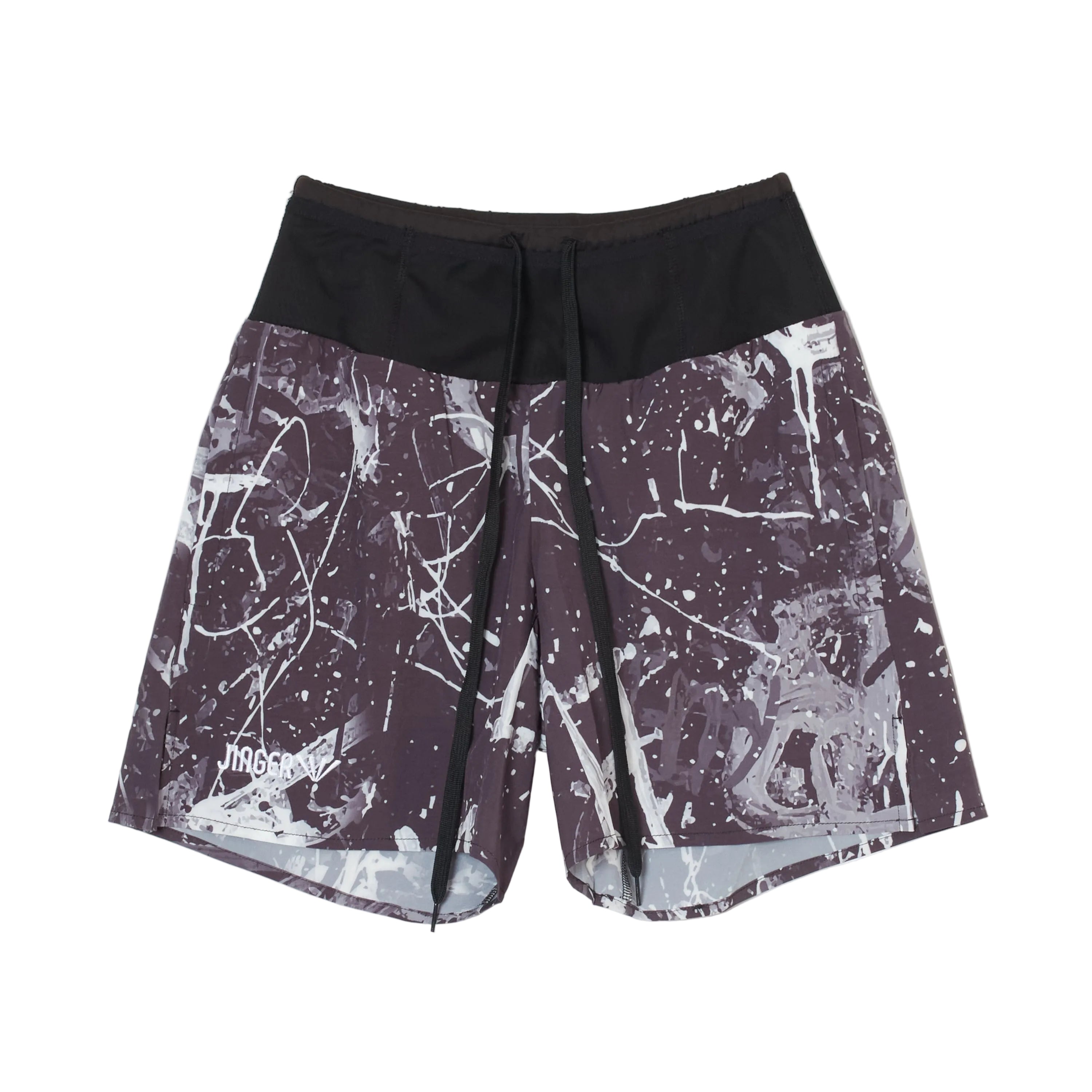 JINGER Unisex Multi-Pocket Running Shorts J-2075 Black S 