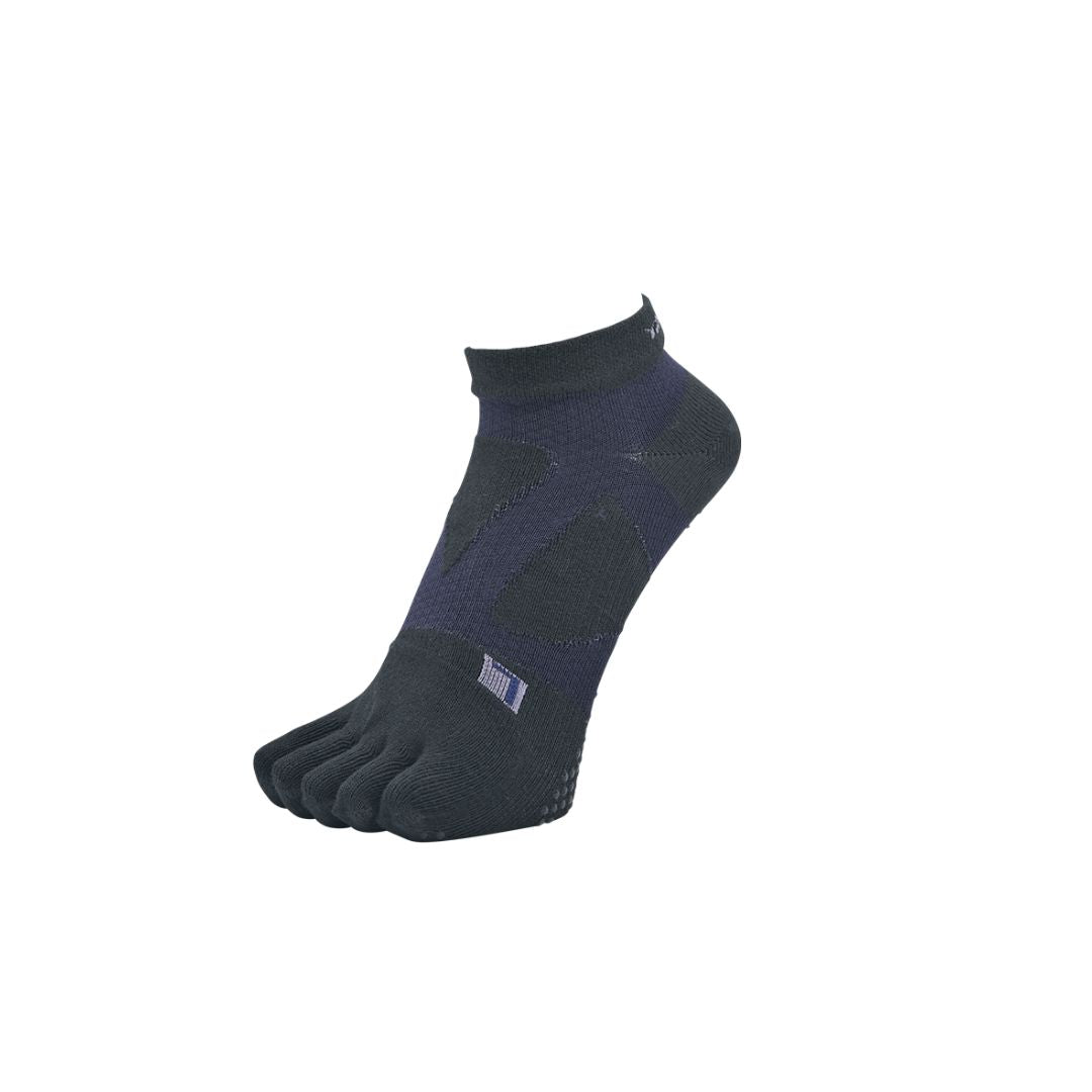 YAMAtune Spider Arch Short 5-Toe Anti-Slip Dots Socks Black x D.Navy 23-25cm | EU 37-40 