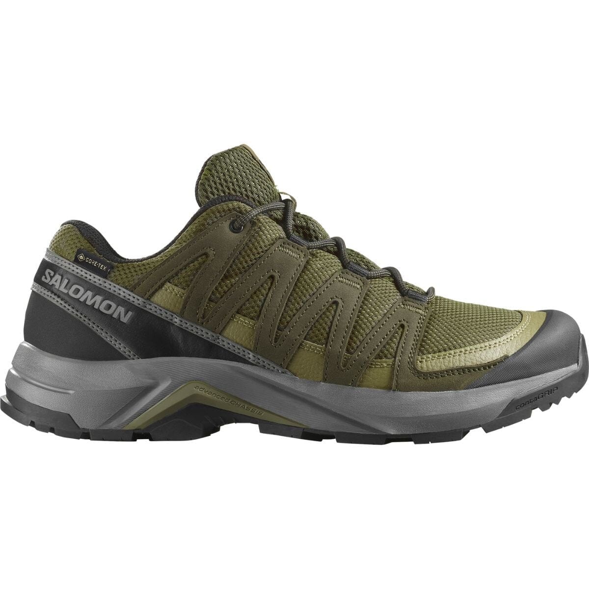 Salomon X-Adventure Recon GTX Men's Hiking Shoes Olive Night/Martini Olive/Pewter US 8.5 