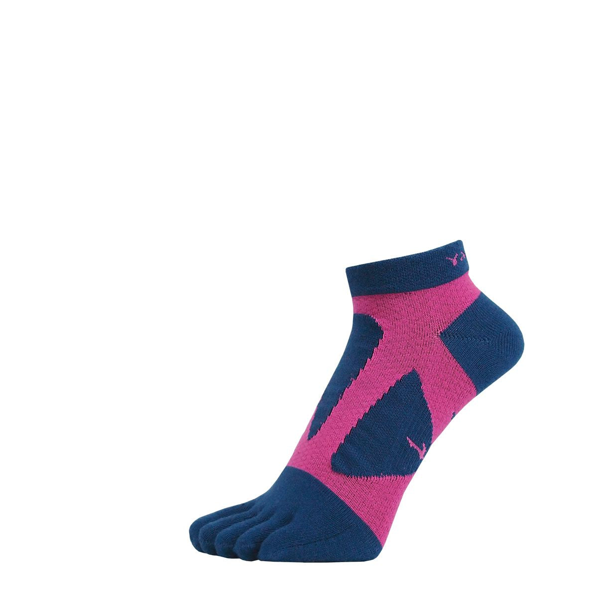 YAMAtune Spider Arch Short 5-Toe Socks Indigo x Pink 45 23-25cm | EU 36-38 